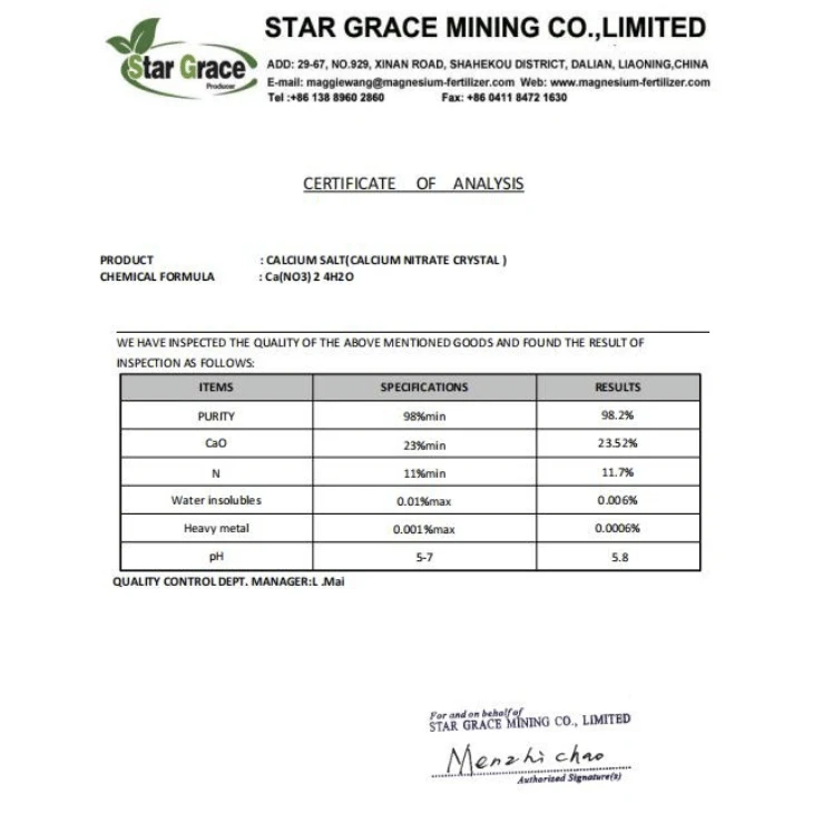 Calcium Nitrate Ca(NO3)2·4H2O