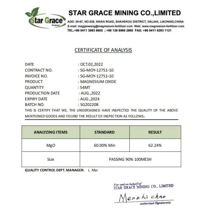 Magnesium Oxide Powder 80%